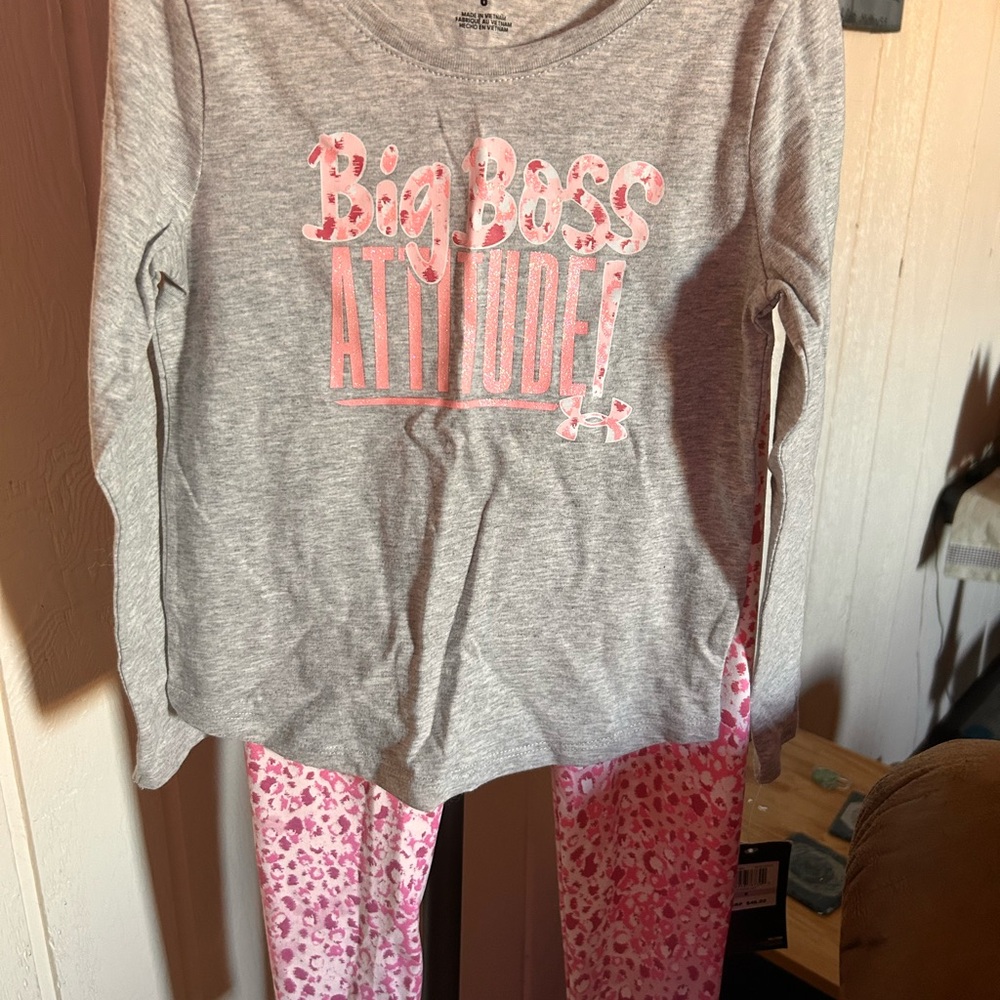 Under Armour Kids Shirt & Leggings Set, Size 6, NWT